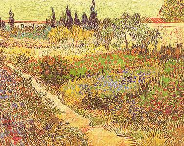 Vincent Van Gogh Garden in Bloom, Arles oil painting image